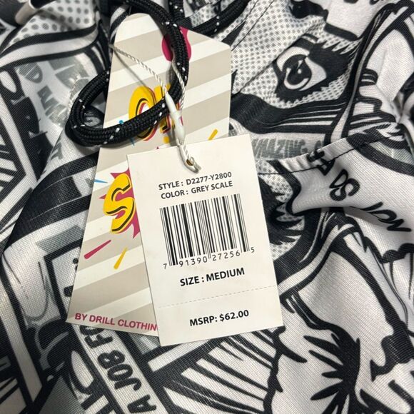 Drill Clothing Co. Oh Snap! Comic Pop Art Hoodie Pullover Size Medium - Picture 4 of 4